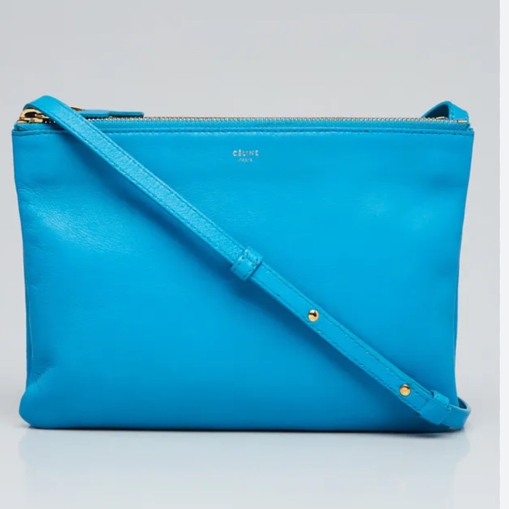 Celine Blue Leather Crossbody Bag